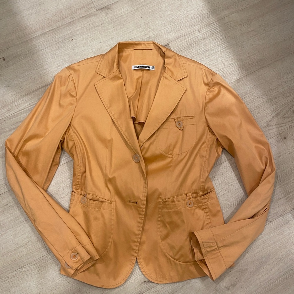 Jil Sander Vintage Cotton Blazer Jacket Made in Germany DE 40 / US 10